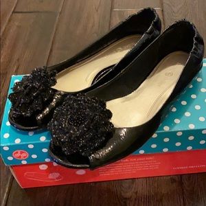 Lindsay Phillips Open Toe Ballet Flats